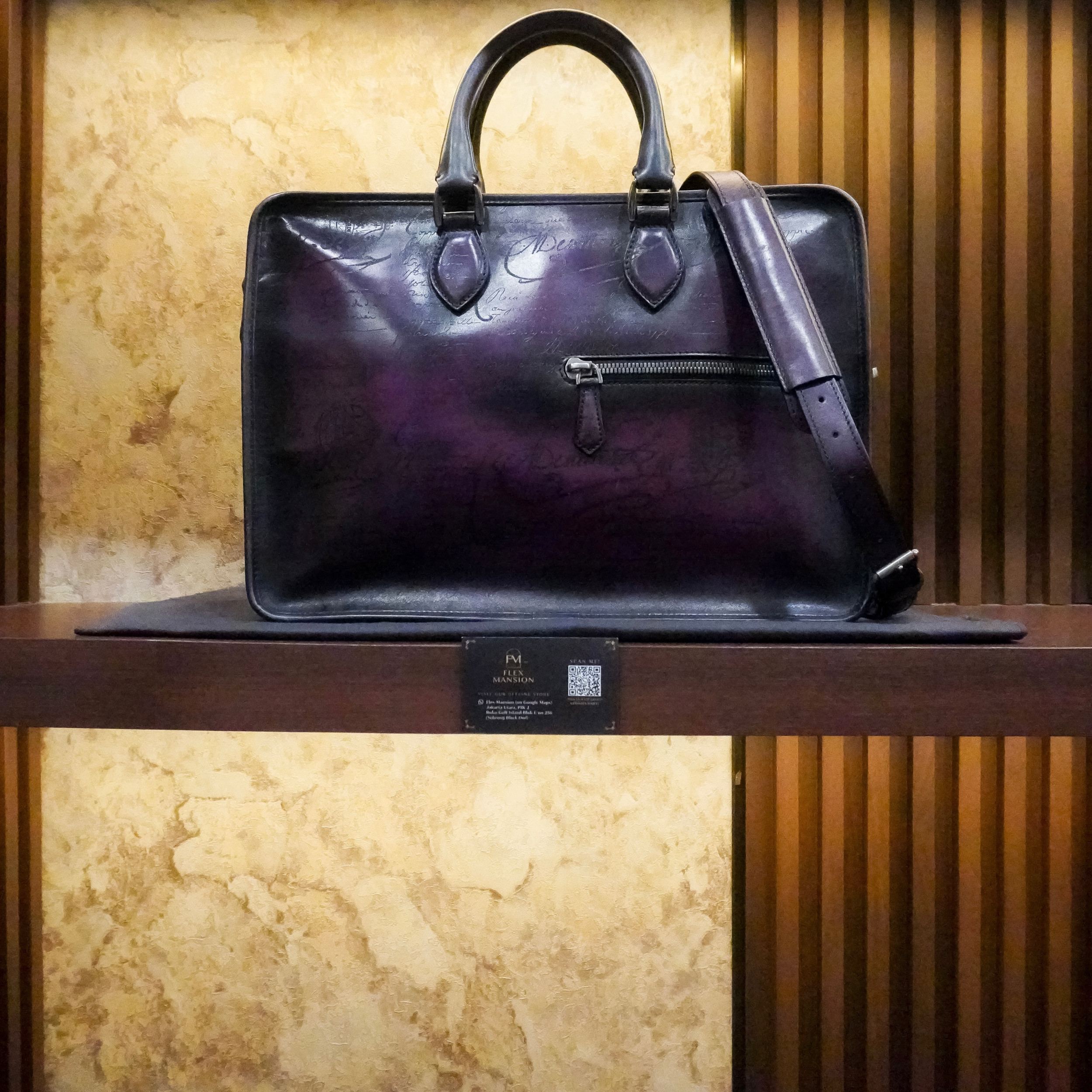 Berluti unjour scritto leather briefcase (100 jt