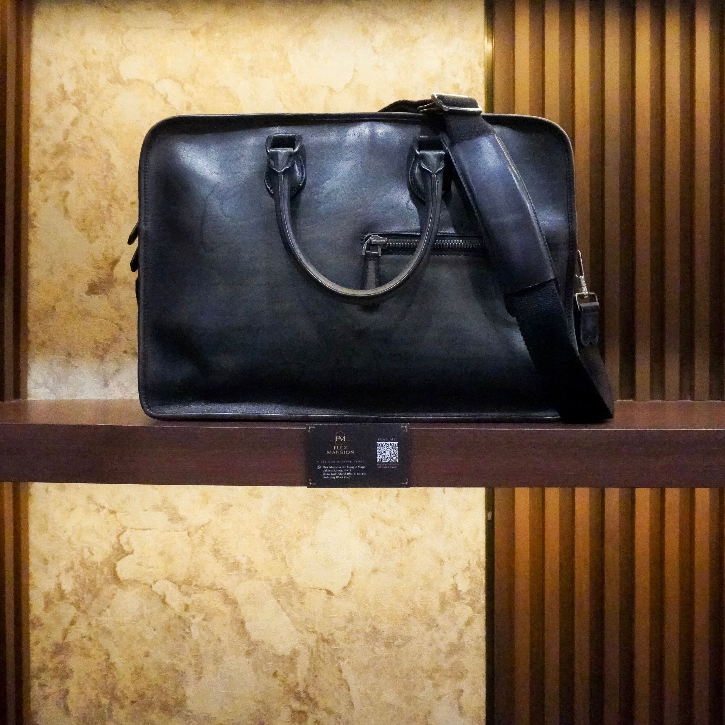 Berluti unjour scritto leather briefcase (100 jt