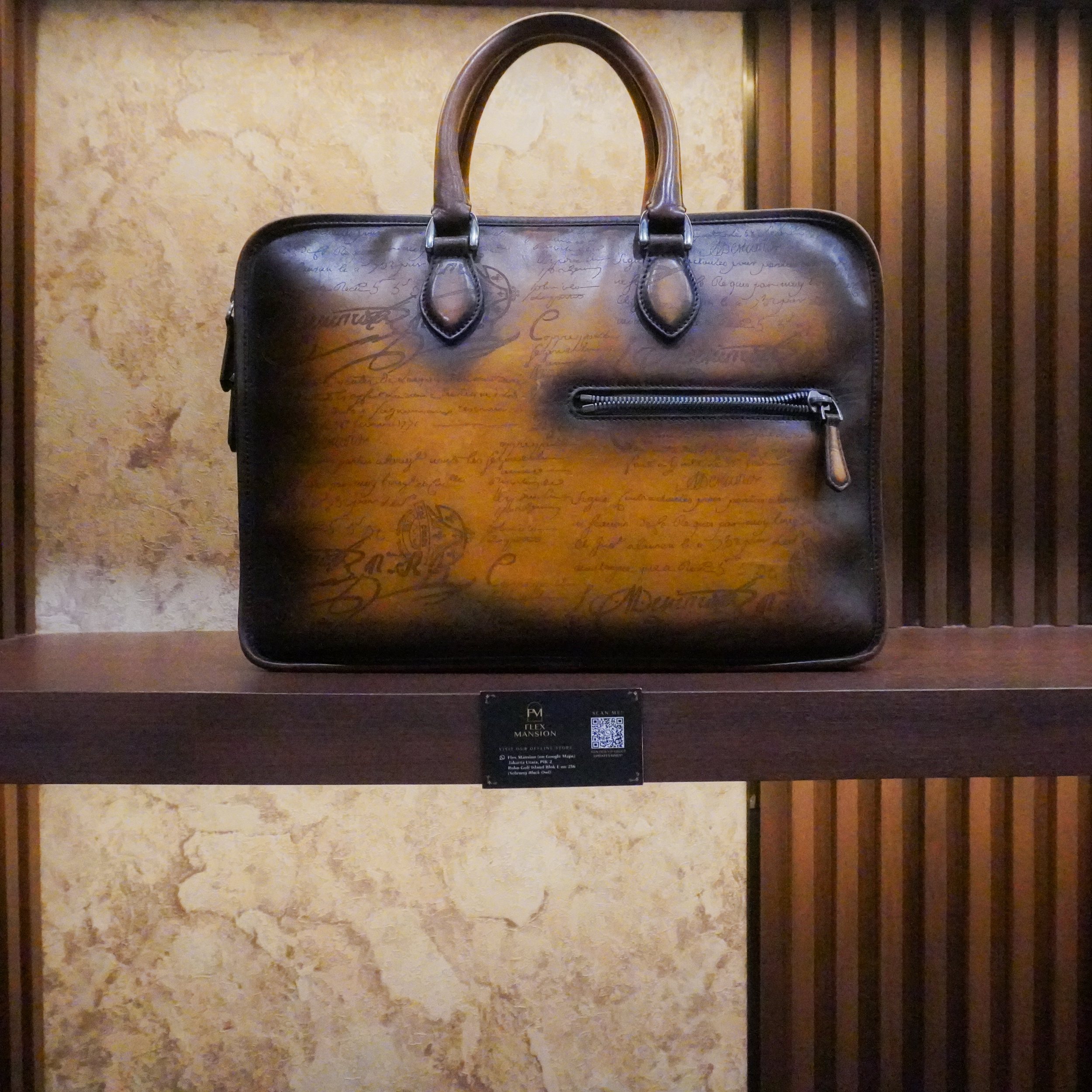 Berluti un jour mini briefcase leather brown (new 100jt