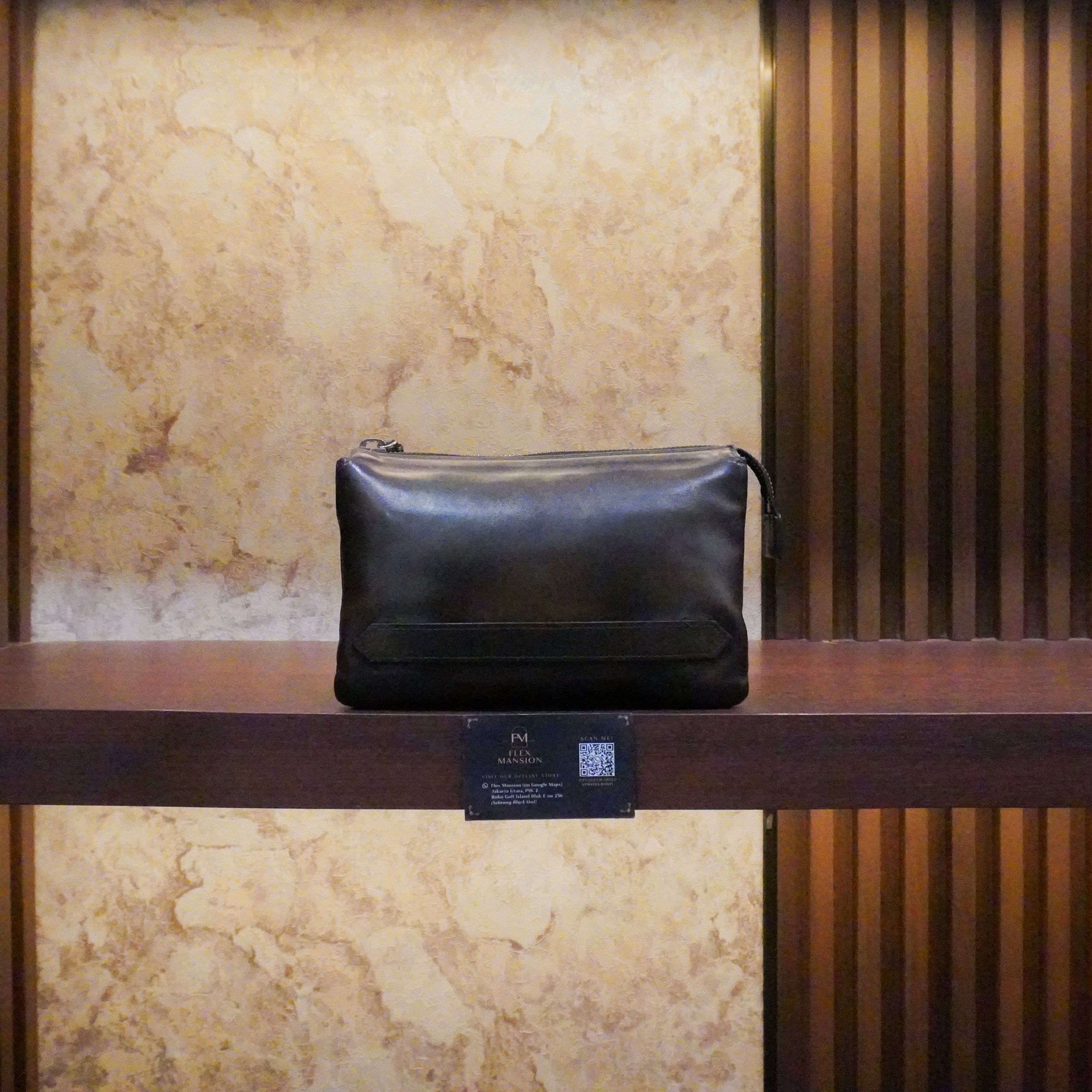 Berluti Tersio Venezia scritto leather zipped pouch