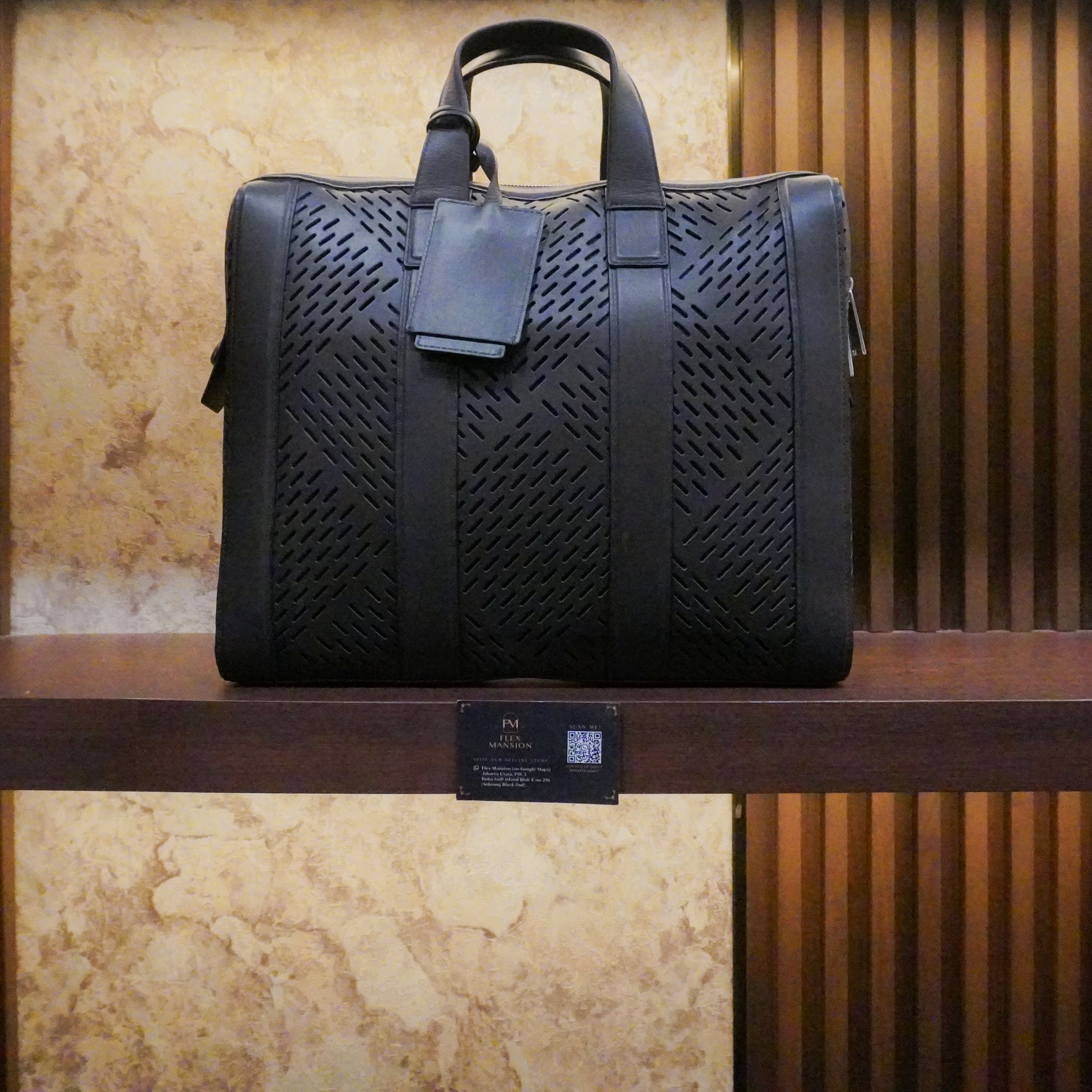 Bottega perforated 2way briefcase