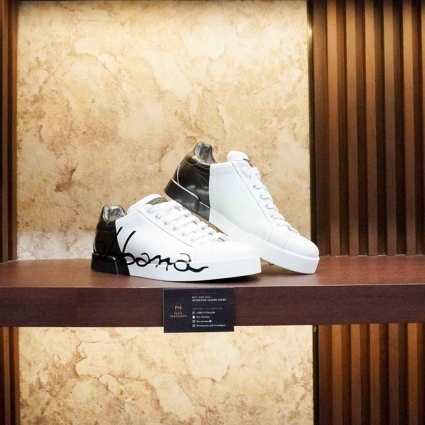 Dolce gabanna portofino two tone sneaker (new 14jt