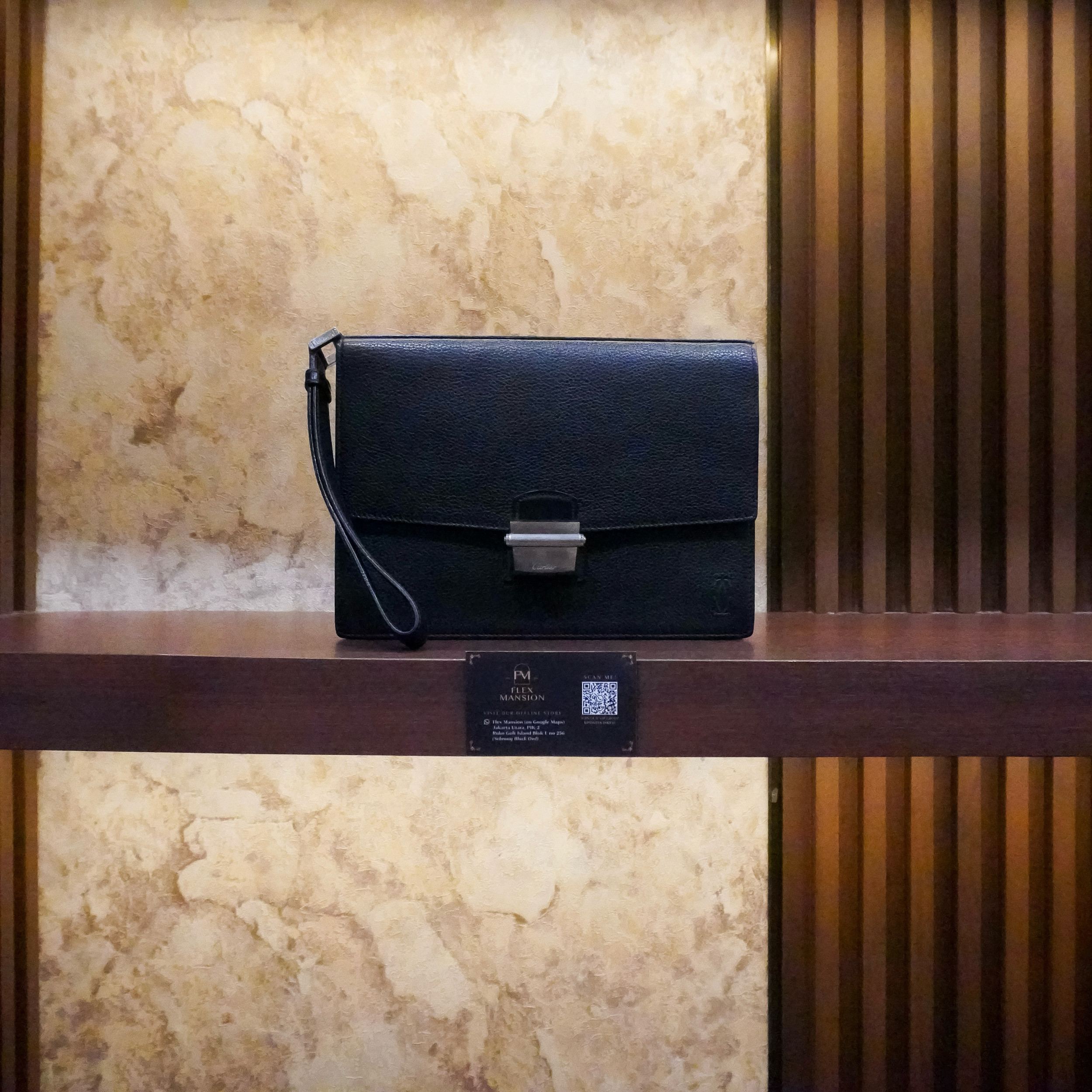 Cartier black pasha de cartier Pouch (new 35jt