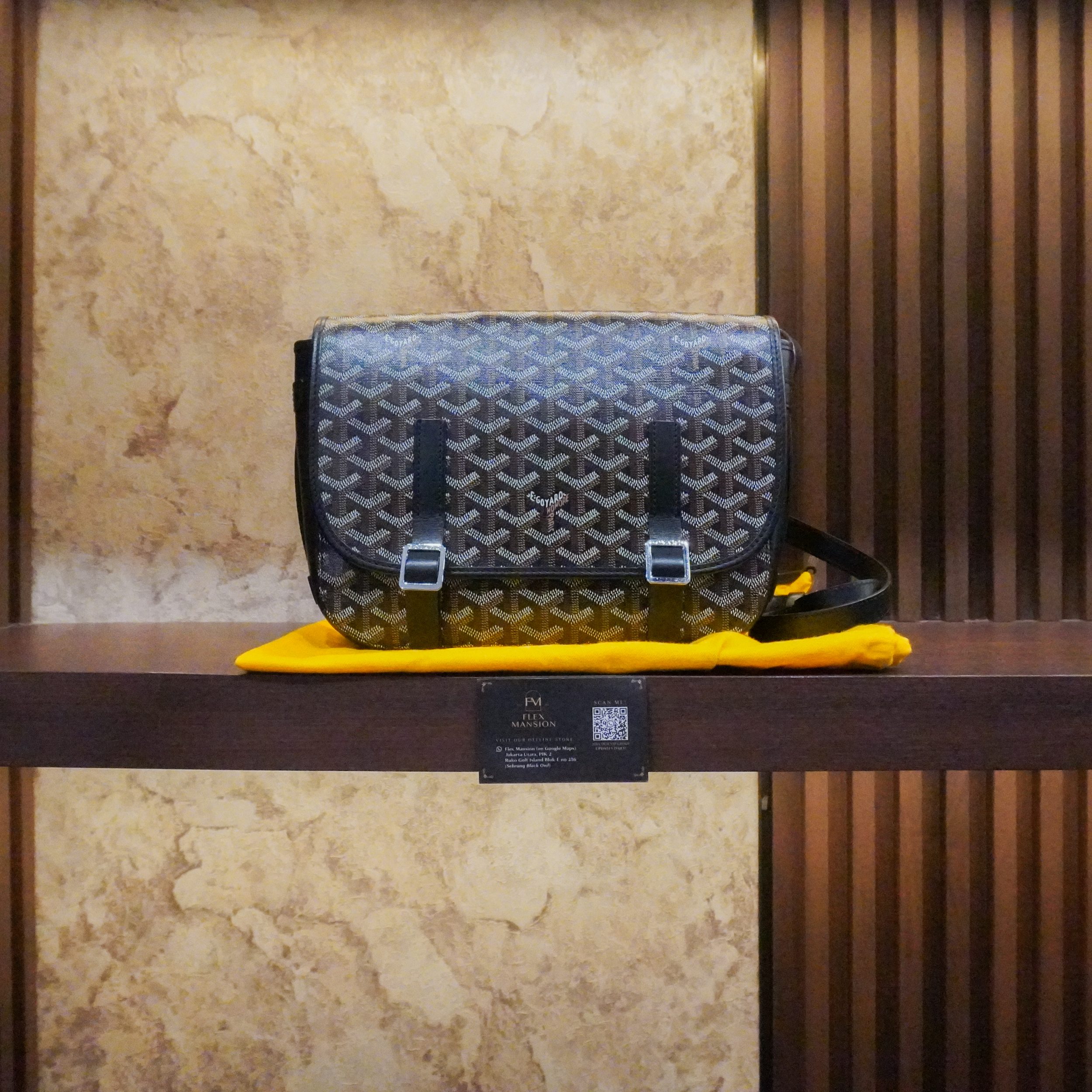 Goyard belvedre Mm messenger bag black (new 58jt