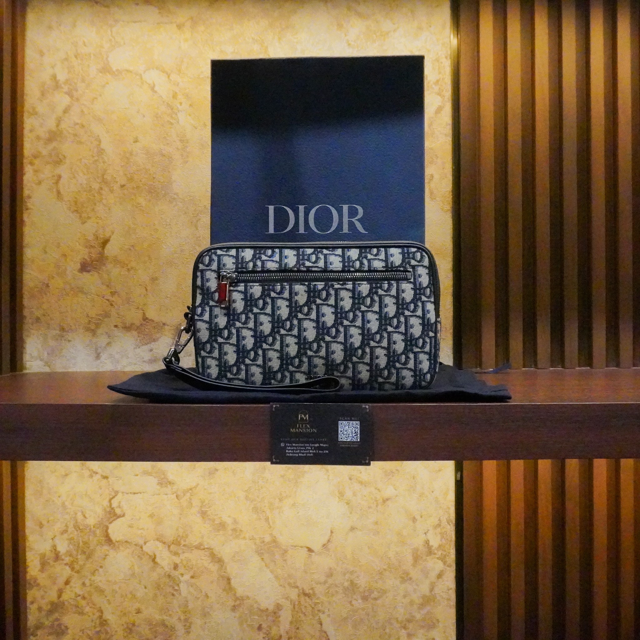 Dior Kasai Oblique Jacquard Pouch Beige (New 30jt