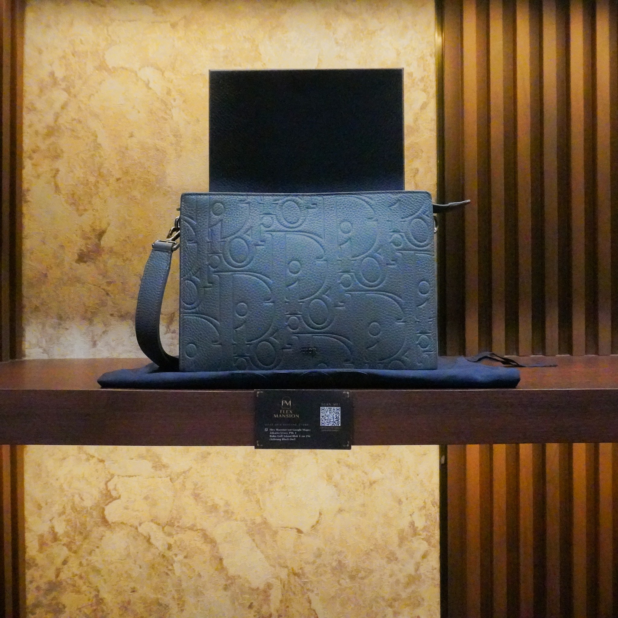 Dior triangle pouch oblique gravity grey (New 29jt