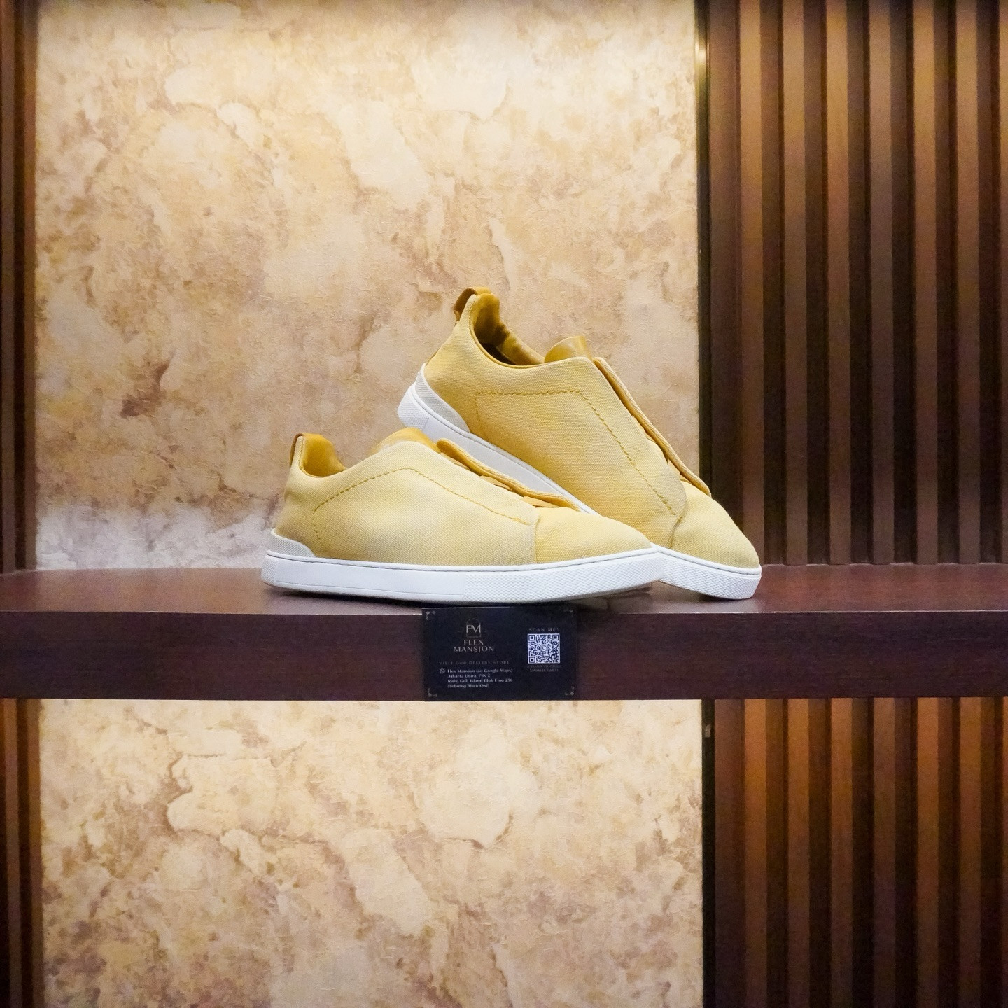 Zegna triple stitch linen yellow (new 23jt