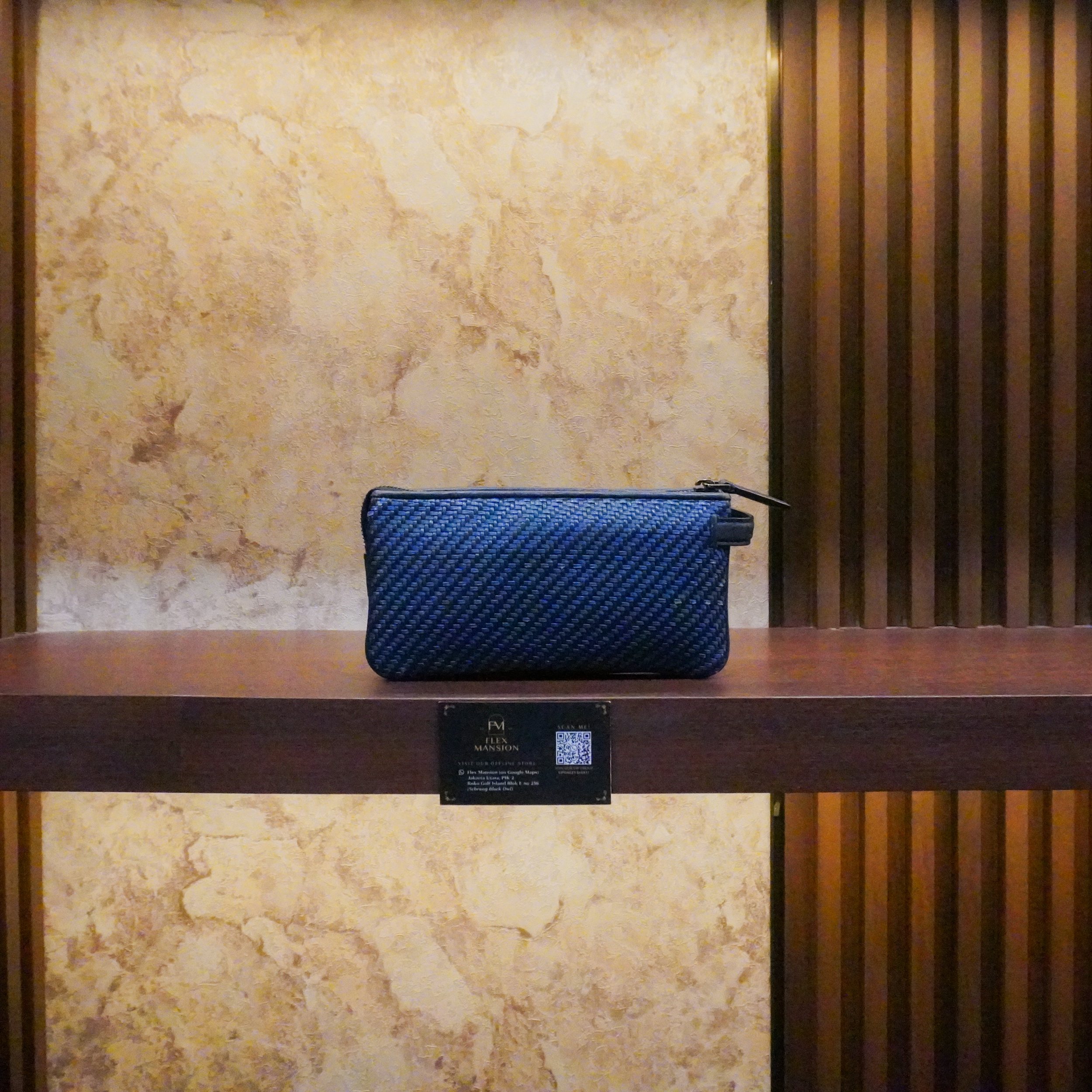 Zegna pouch pelletessuta blue (new 28jt