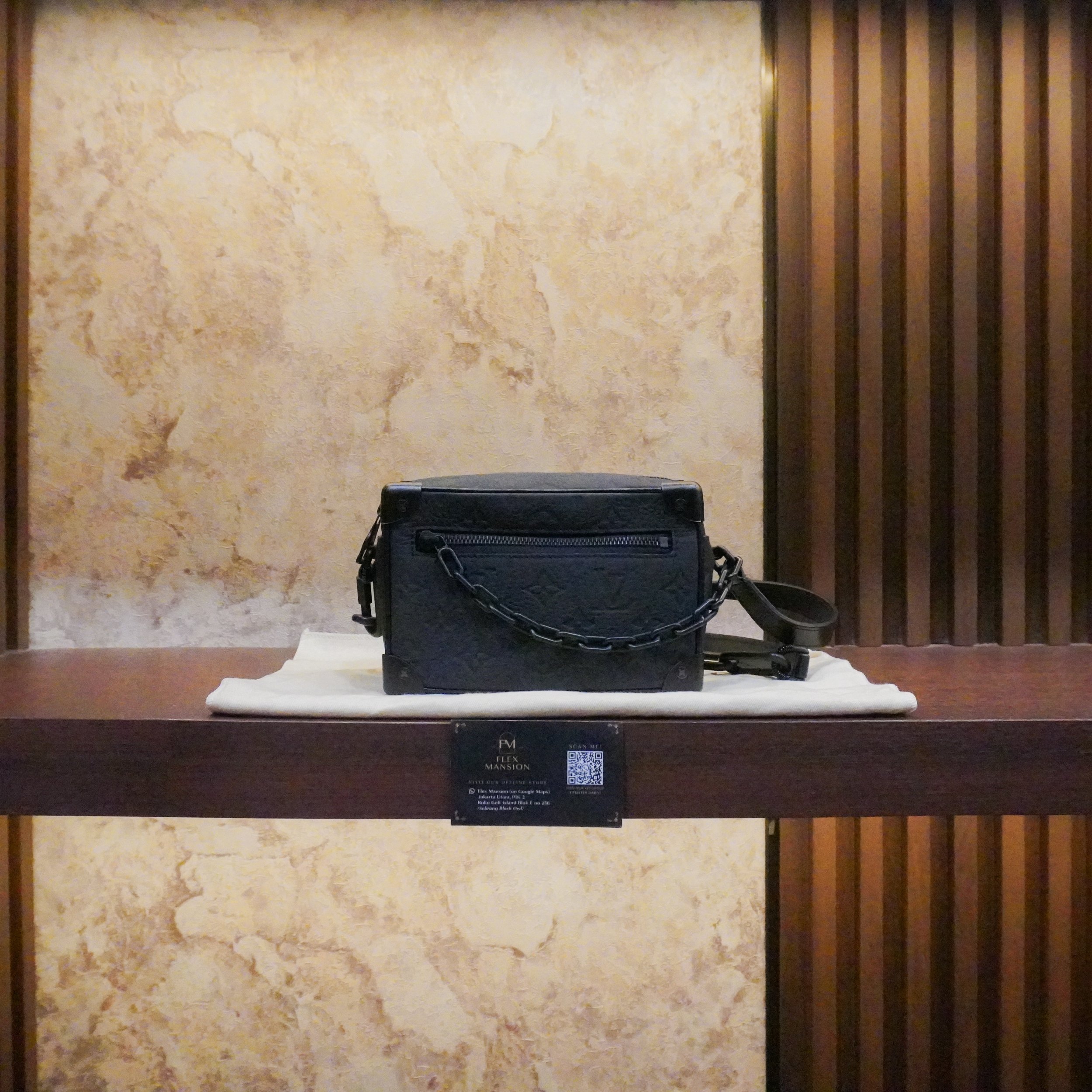 LV mini soft trunk monogram eclipse taurillon