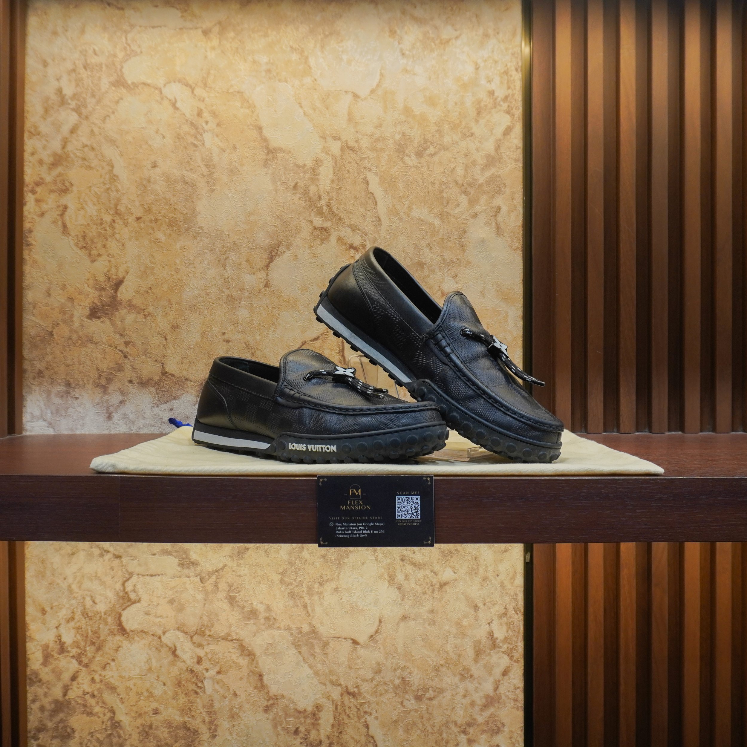 LV racer moccasins damier