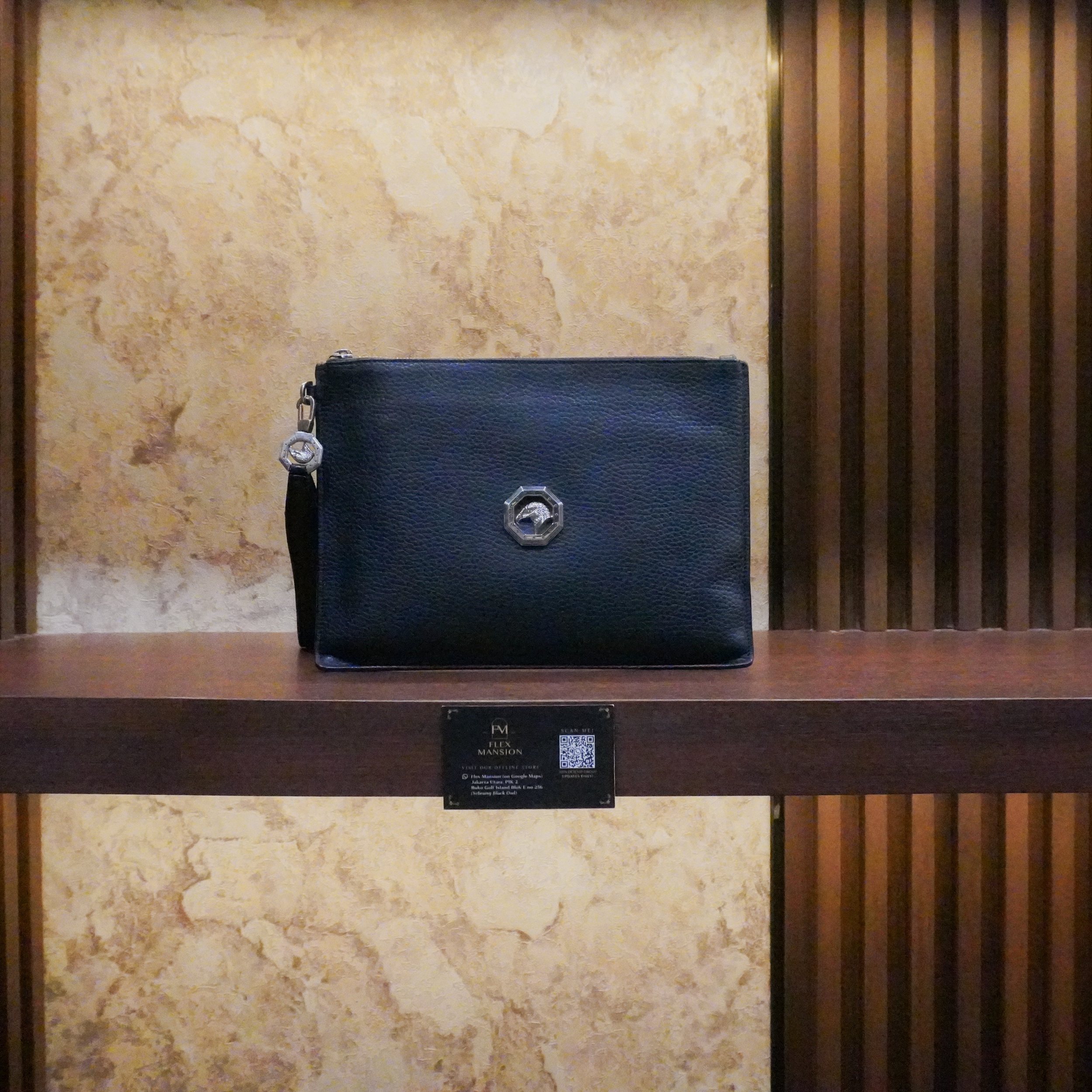 SR handmade calfskin leather clutch (new 35jt