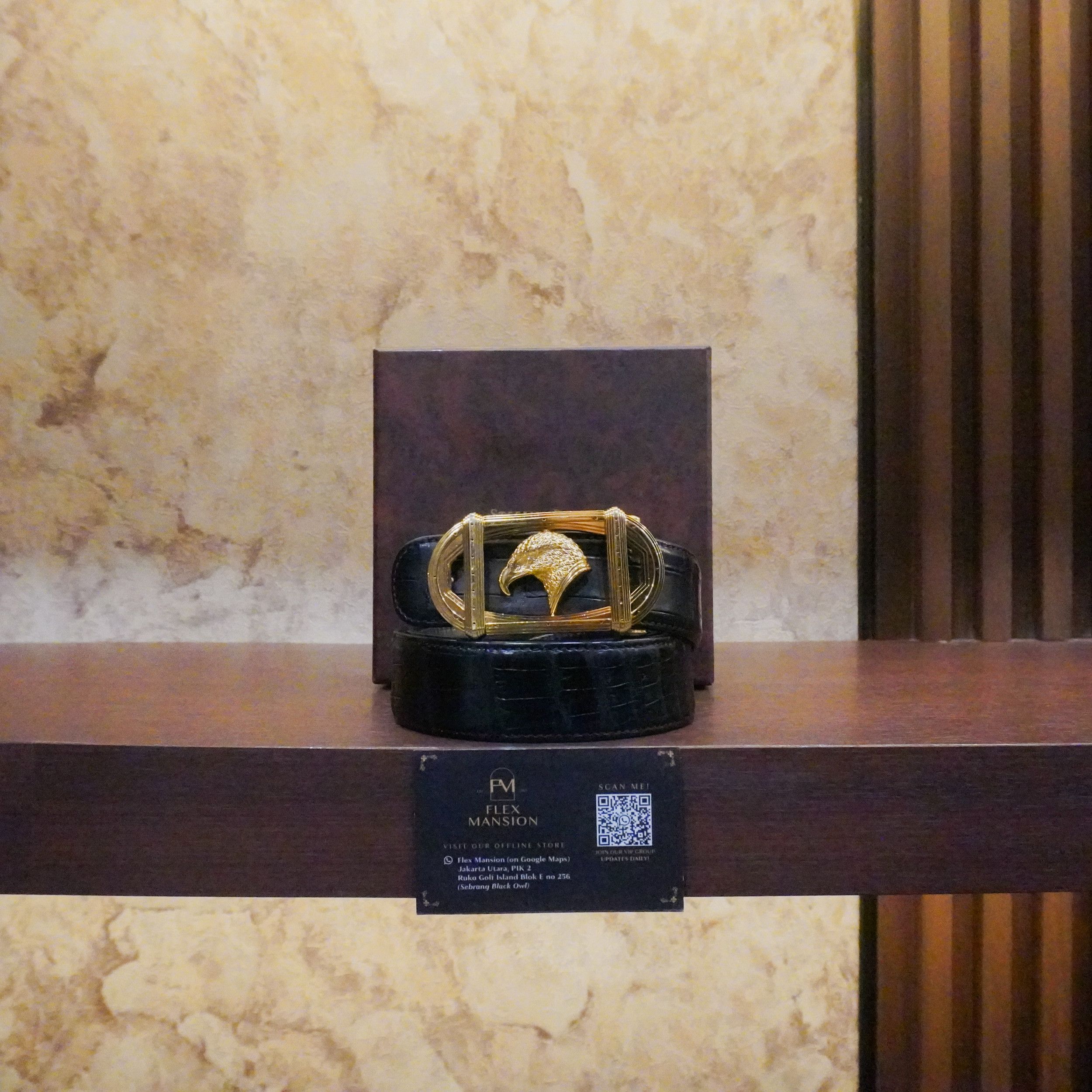 SR crocodile leather belt gold buckle (new 80jt