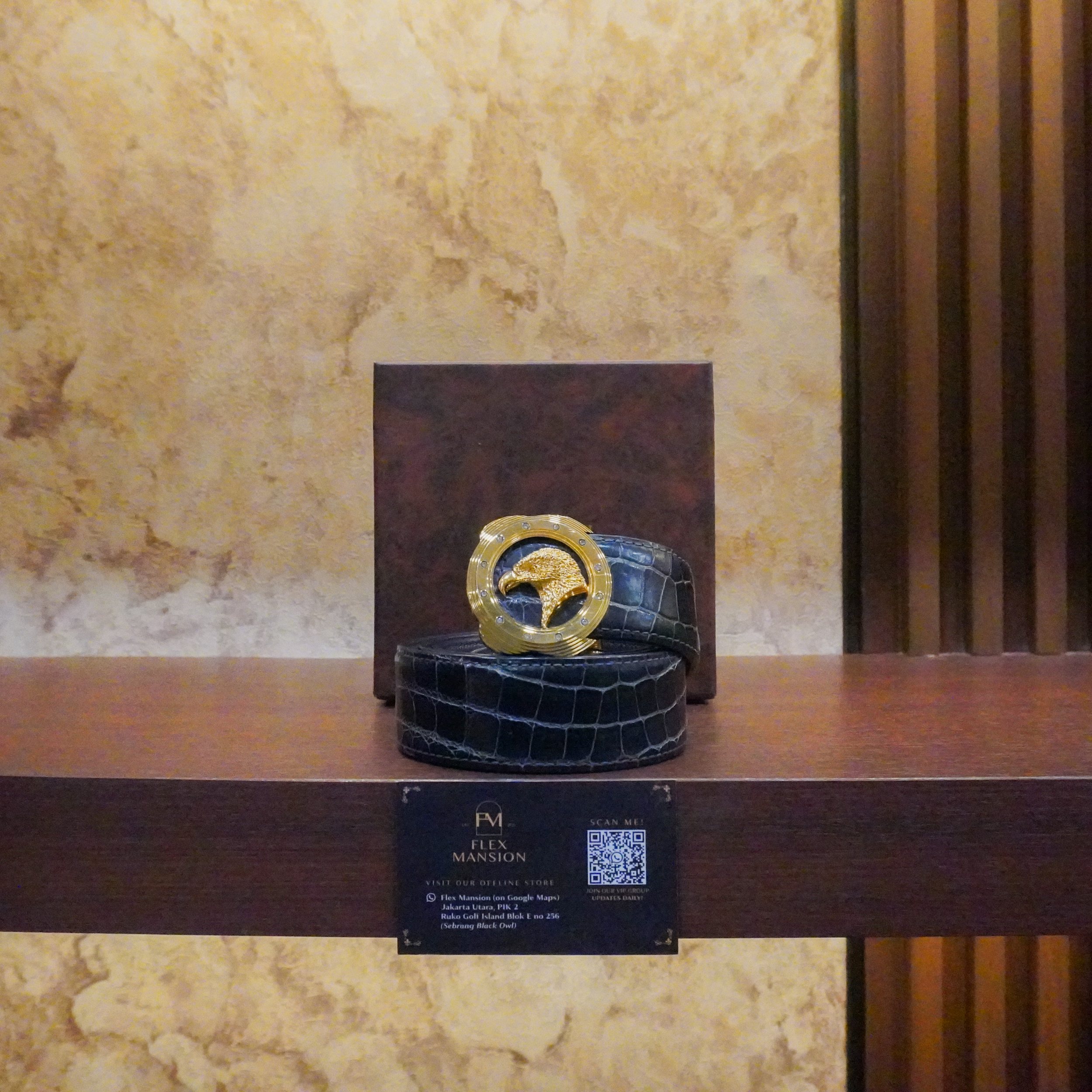 Stefano ricci diamond polished crocodile leather eagle head buckle (New 150jt