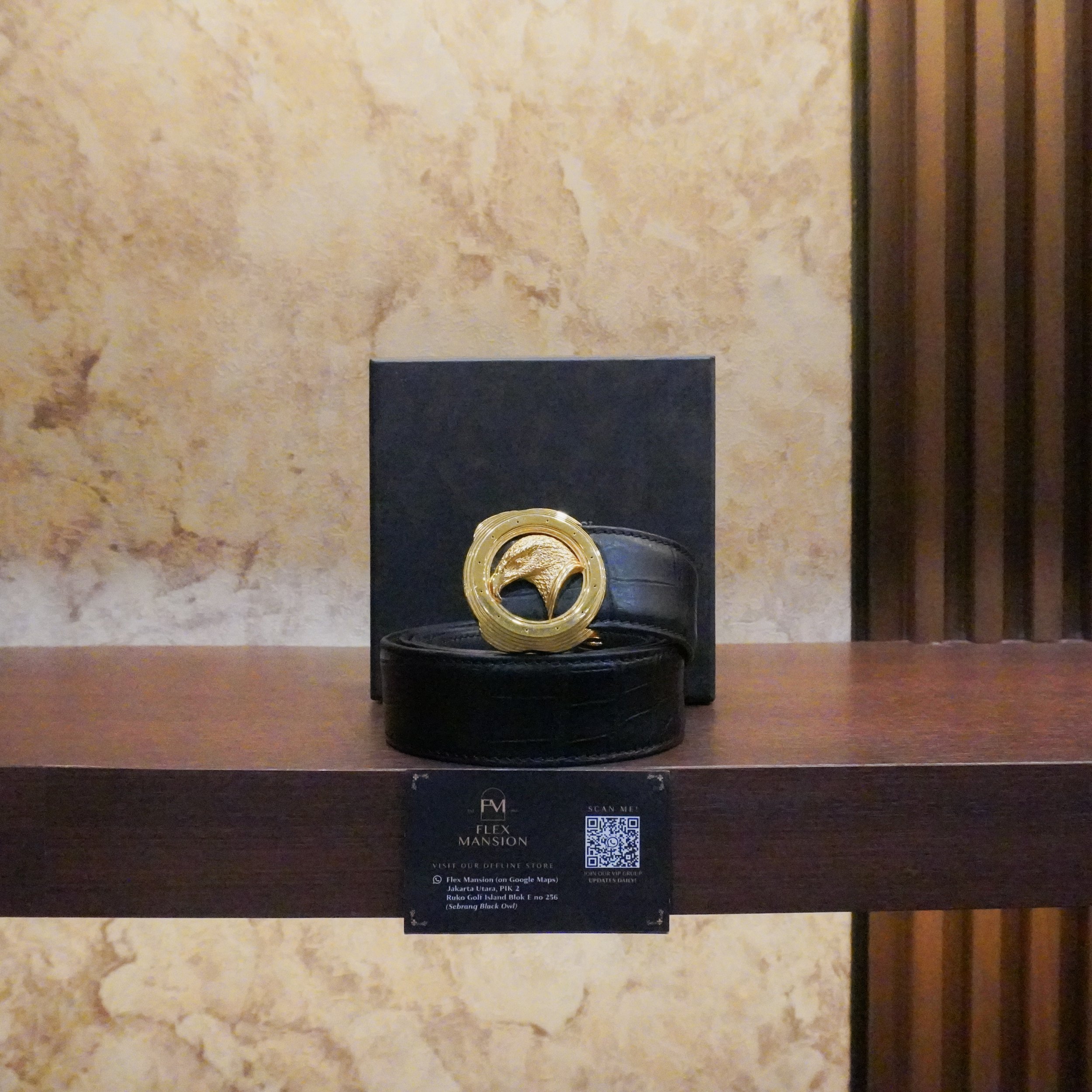 SR crocodile skin belt gold buckle NFC (new 80jt
