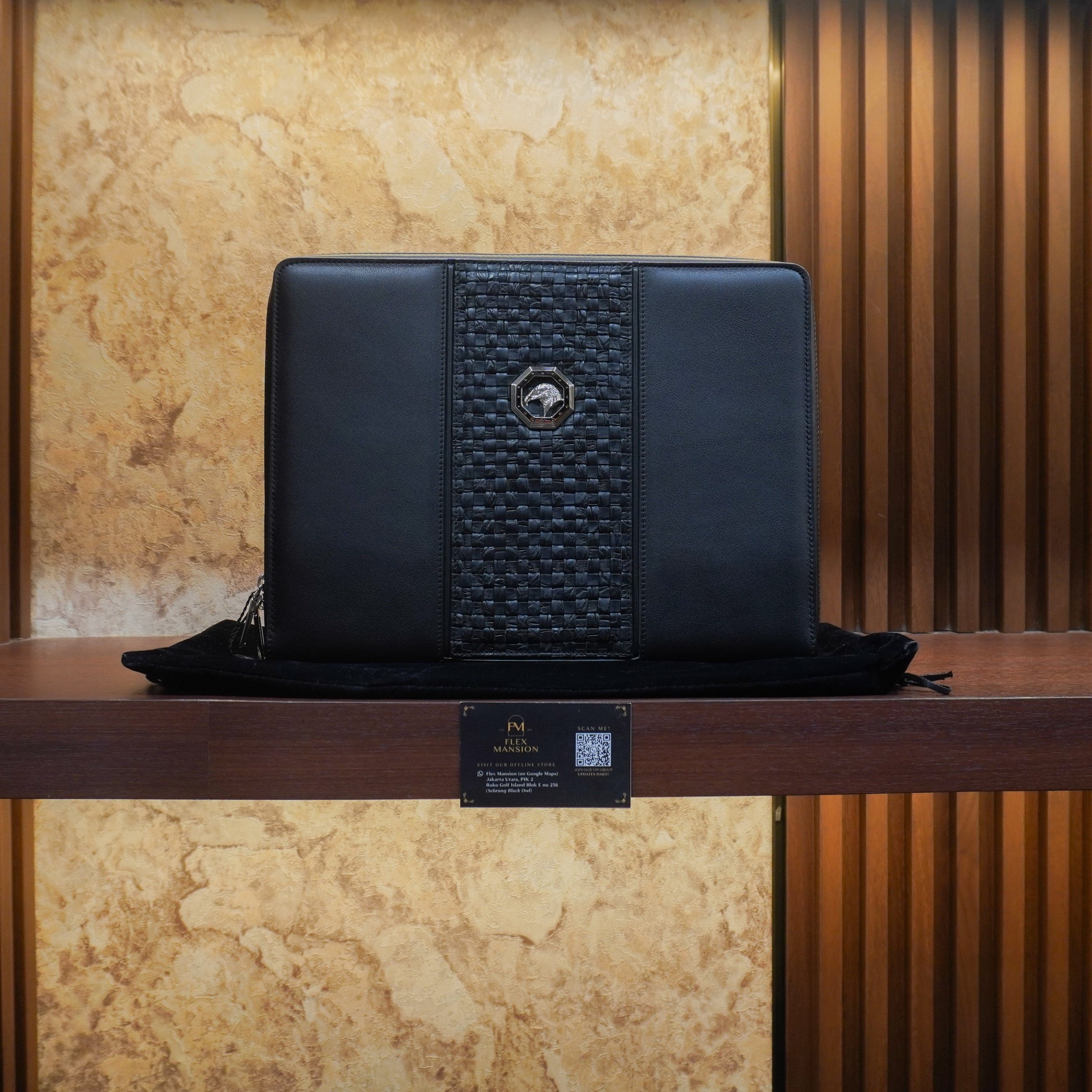 Stefano ricci document case calfskin croco leather